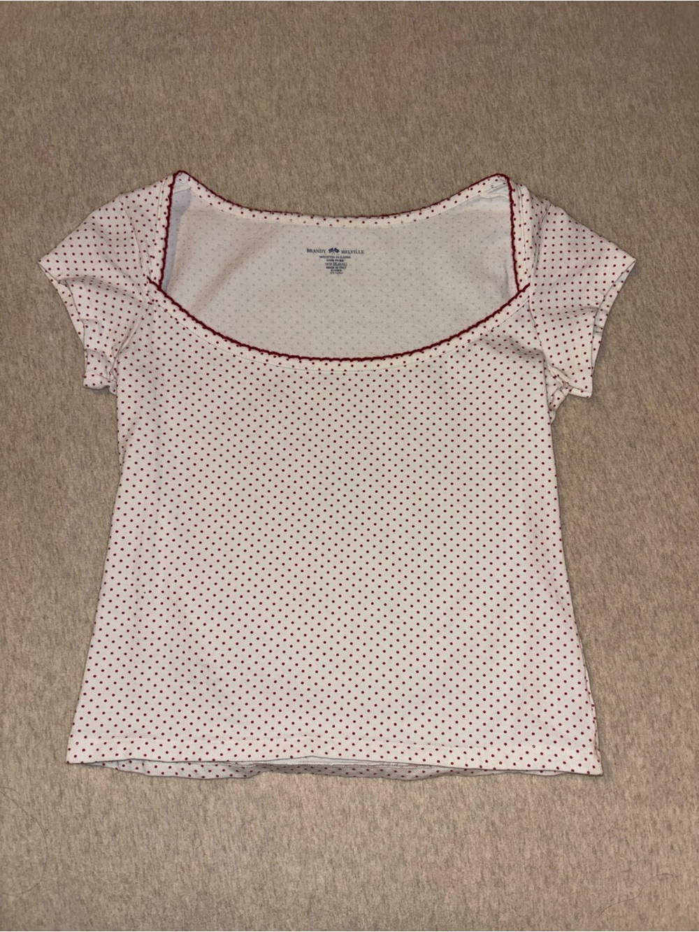 Brandy Melville Top - Red Polka Dot